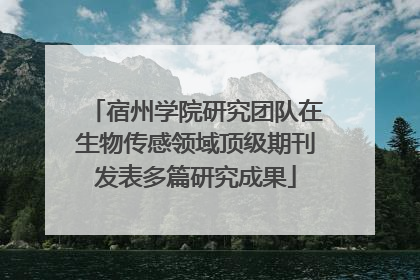 宿州学院研究团队在生物传感领域顶级期刊发表多篇研究成果