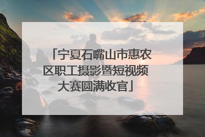宁夏石嘴山市惠农区职工摄影暨短视频大赛圆满收官