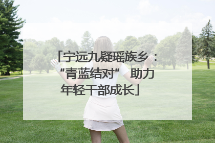 宁远九疑瑶族乡：“青蓝结对” 助力年轻干部成长