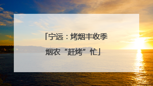 宁远：烤烟丰收季 烟农“赶烤”忙