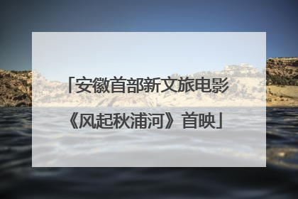 安徽首部新文旅电影《风起秋浦河》首映