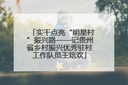实干点亮“明星村”振兴路——记贵州省乡村振兴优秀驻村工作队员王培欢