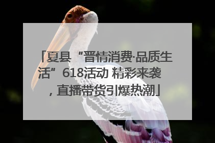 夏县“晋情消费·品质生活”618活动 精彩来袭，直播带货引爆热潮