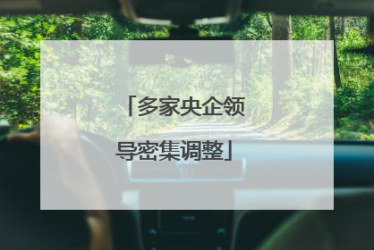 多家央企领导密集调整