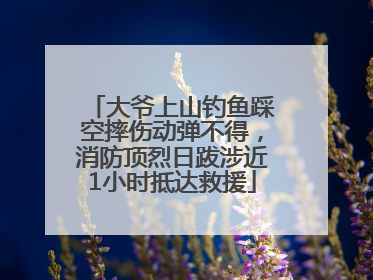 大爷上山钓鱼踩空摔伤动弹不得，消防顶烈日跋涉近1小时抵达救援