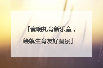 奏响托育新乐章，绘就生育友好图景
