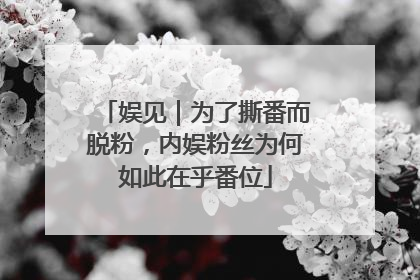 娱见｜为了撕番而脱粉，内娱粉丝为何如此在乎番位