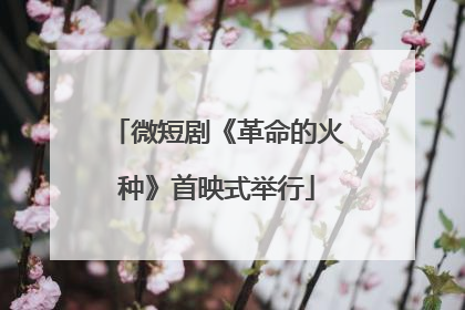 微短剧《革命的火种》首映式举行