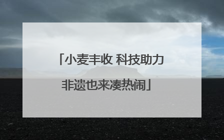 小麦丰收 科技助力 非遗也来凑热闹