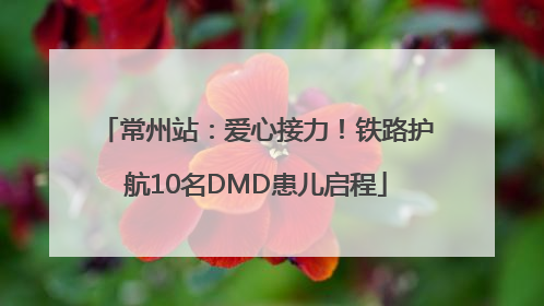 常州站：爱心接力！铁路护航10名DMD患儿启程