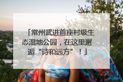 常州武进首座村级生态湿地公园，在这里邂逅“诗和远方”！