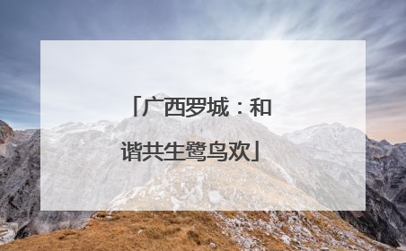 广西罗城：和谐共生鹭鸟欢