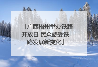 广西梧州举办铁路开放日 民众感受铁路发展新变化