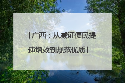 广西：从减证便民提速增效到规范优质