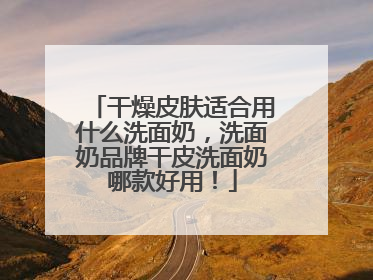 干燥皮肤适合用什么洗面奶，洗面奶品牌干皮洗面奶哪款好用！
