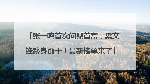 张一鸣首次问鼎首富，梁文锋跻身前十！最新榜单来了