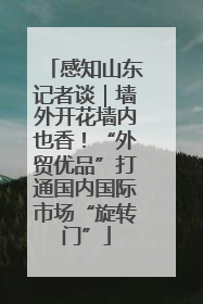 感知山东记者谈｜墙外开花墙内也香！“外贸优品”打通国内国际市场“旋转门”