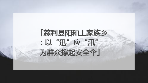慈利县阳和土家族乡：以“迅”应“汛” 为群众撑起安全伞