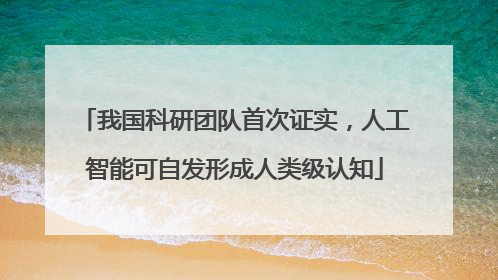 我国科研团队首次证实，人工智能可自发形成人类级认知