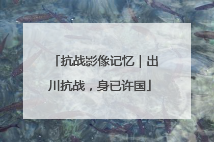 抗战影像记忆｜出川抗战，身已许国