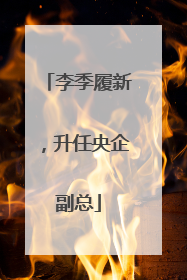 李季履新，升任央企副总