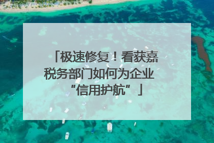 极速修复！看获嘉税务部门如何为企业“信用护航”