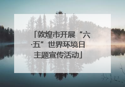 敦煌市开展“六·五”世界环境日主题宣传活动