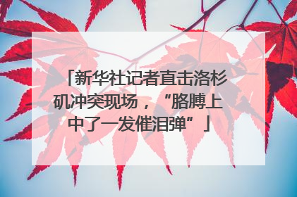 新华社记者直击洛杉矶冲突现场，“胳膊上中了一发催泪弹”