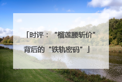 时评：“榴莲腰斩价”背后的“铁轨密码”