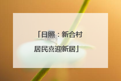 日照：新合村居民喜迎新居
