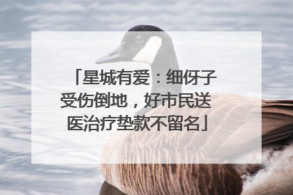星城有爱：细伢子受伤倒地，好市民送医治疗垫款不留名