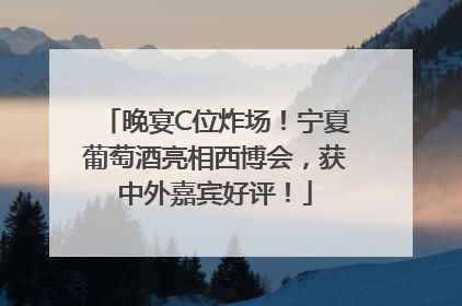 晚宴C位炸场！宁夏葡萄酒亮相西博会，获中外嘉宾好评！