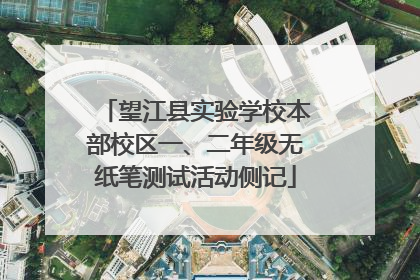 望江县实验学校本部校区一、二年级无纸笔测试活动侧记