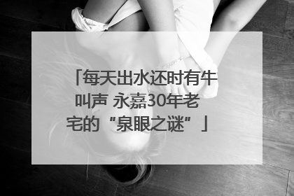每天出水还时有牛叫声 永嘉30年老宅的“泉眼之谜”