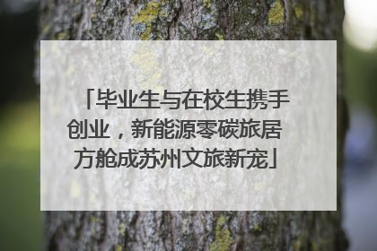 毕业生与在校生携手创业，新能源零碳旅居方舱成苏州文旅新宠