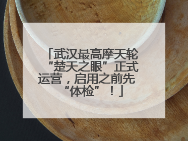 武汉最高摩天轮“楚天之眼”正式运营，启用之前先“体检”！