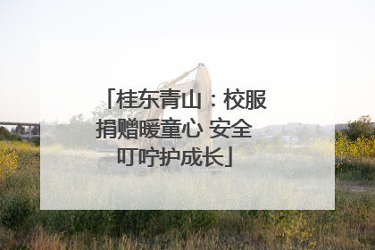 桂东青山：校服捐赠暖童心 安全叮咛护成长