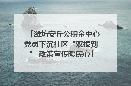 潍坊安丘公积金中心党员下沉社区“双报到” 政策宣传暖民心