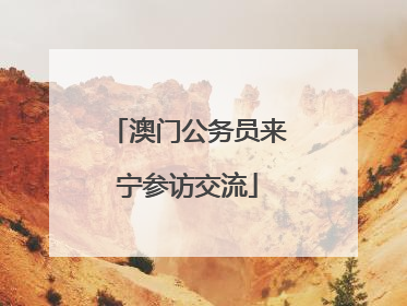 澳门公务员来宁参访交流