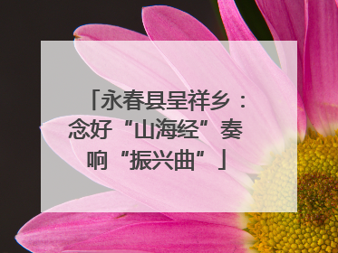 永春县呈祥乡：念好“山海经”奏响“振兴曲”