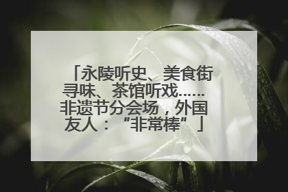 永陵听史、美食街寻味、茶馆听戏……非遗节分会场，外国友人：“非常棒”