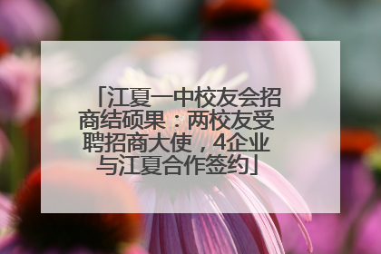 江夏一中校友会招商结硕果：两校友受聘招商大使，4企业与江夏合作签约