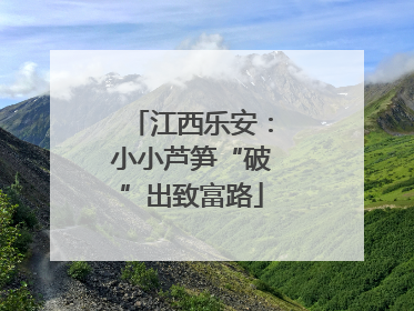 江西乐安：小小芦笋“破”出致富路