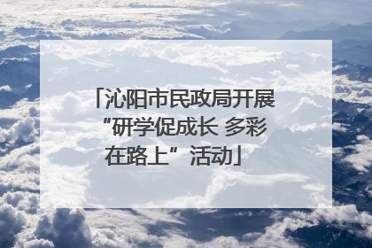 沁阳市民政局开展“研学促成长 多彩在路上”活动