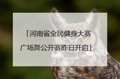 河南省全民健身大赛 广场舞公开赛昨日开启