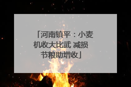 河南镇平：小麦机收大比武 减损节粮助增收