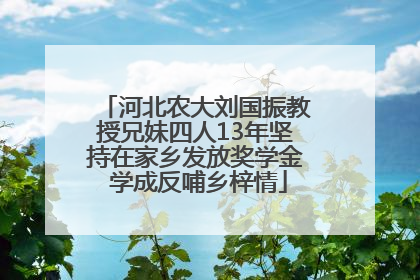 河北农大刘国振教授兄妹四人13年坚持在家乡发放奖学金 学成反哺乡梓情