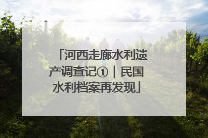 河西走廊水利遗产调查记①｜民国水利档案再发现