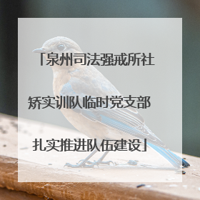 泉州司法强戒所社矫实训队临时党支部扎实推进队伍建设