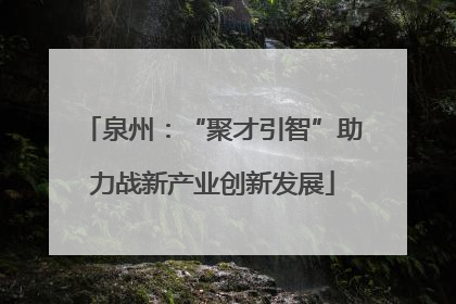 泉州：“聚才引智”助力战新产业创新发展